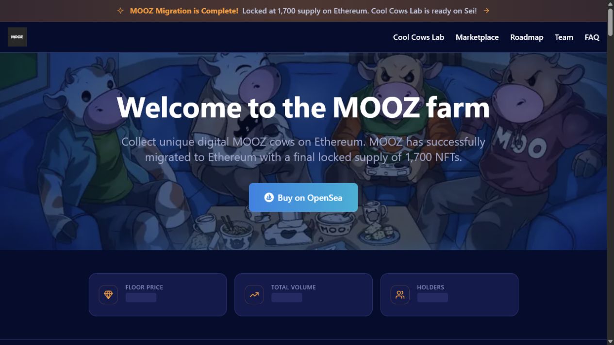 Η αρχική σελίδα της ιστοσελίδας MOOZ